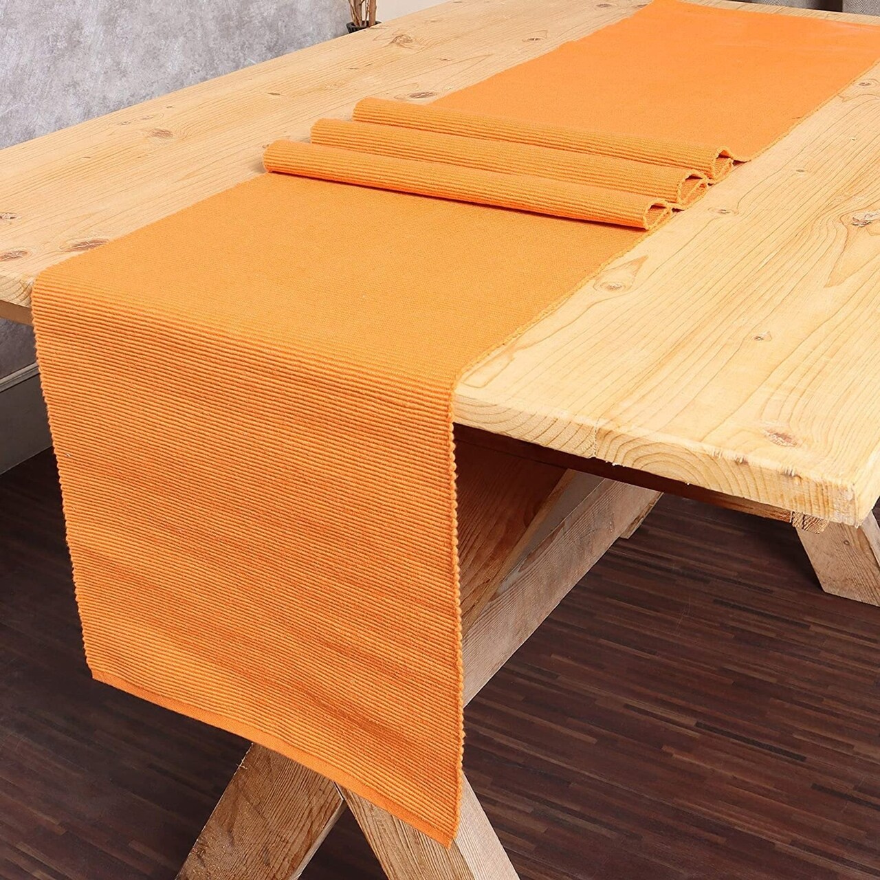 Edge Collections - 14" x 72" - Orange - Elegant Thanksgiving Table Runner - 1 Piece
